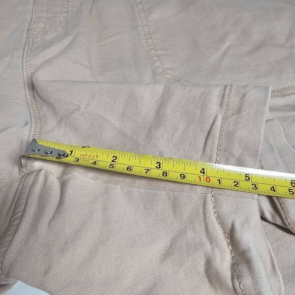 Nautica Jeans Chino Twill Shorts Pull On Stretch Hi-Rise Pockets Beige Womens XL - Picture 8 of 10